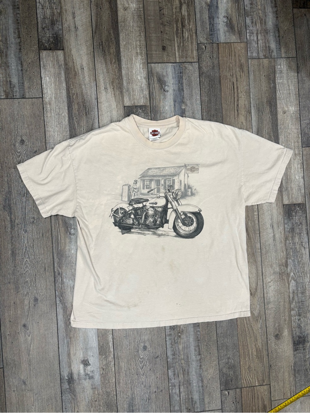Harley-Davidson Cream Vintage Motorcycle Tee